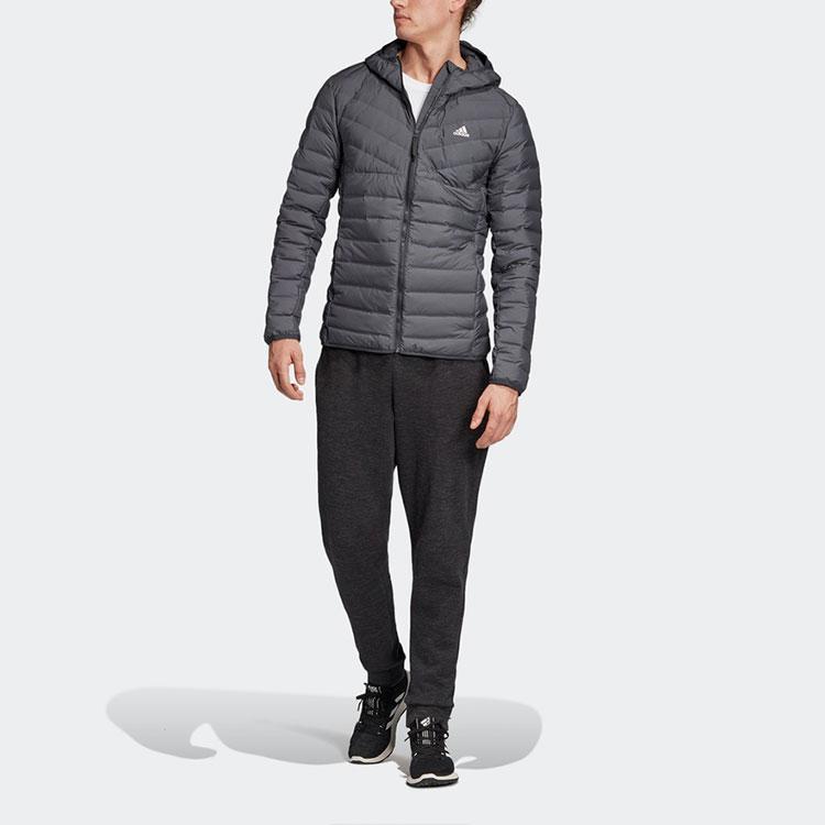 Adidas Varilite 3S Пуховик с капюшоном Мужская Верхняя одежда Carbon-Black DZ1420