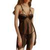 Sexy underwear summer hot perspective mesh backless temptation small breasts show big gathering suspender skirt suit women