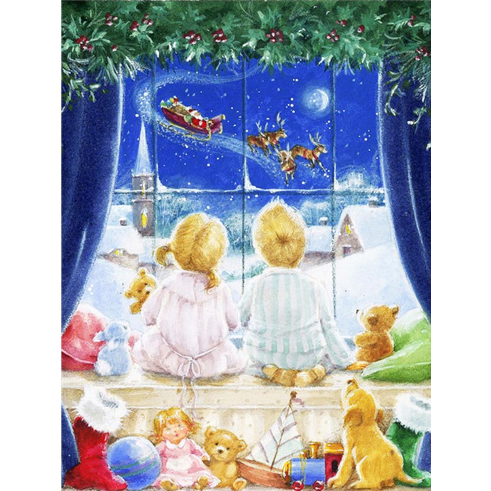 5D DIY Алмазная картина Дети Стразы Картина Новое поступление Алмазная вышивка Мультфильм Мозаика Рождественские украшения