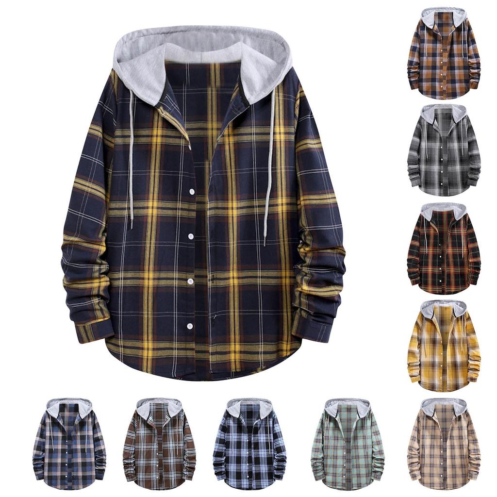Autumn Style Son Hooded Shirt Men's Style Loose Long Sleeve Top