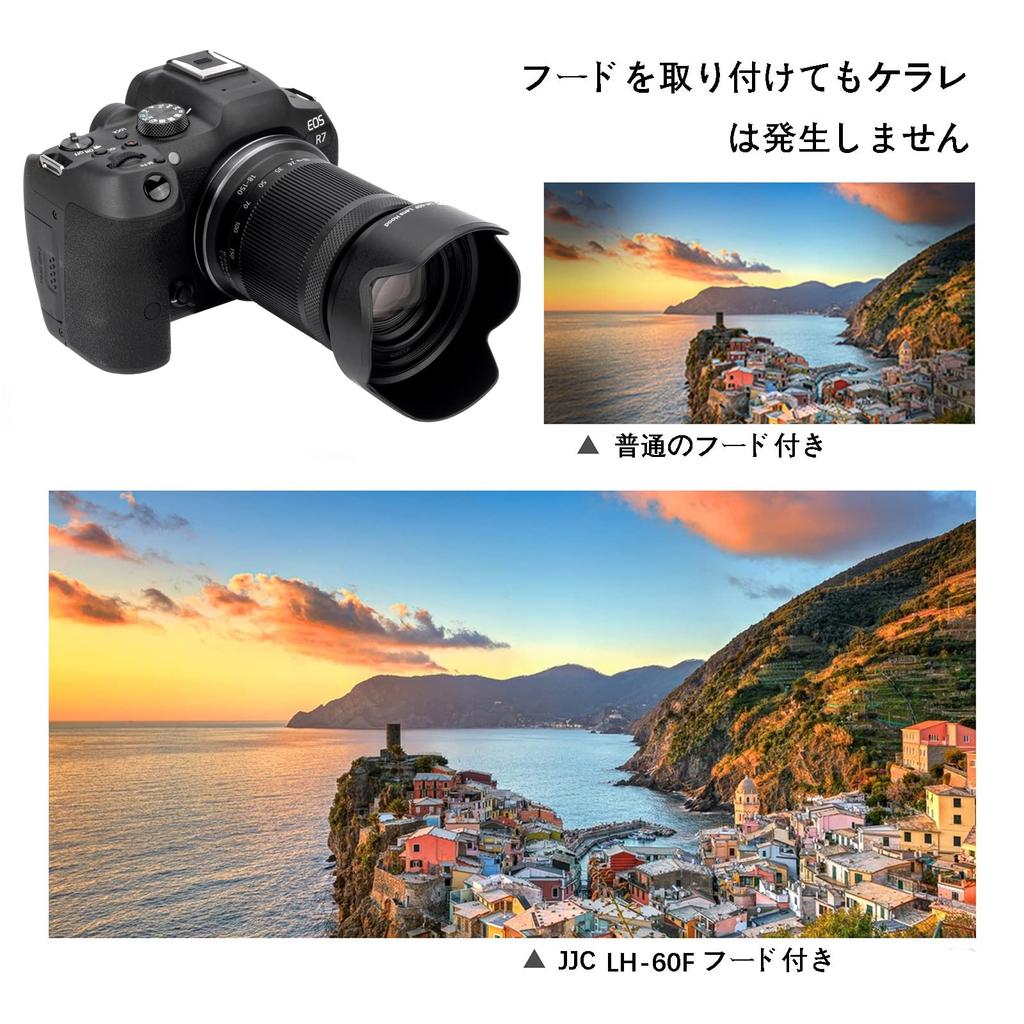 JJC Reversible Lens Hood for Canon R7 R10 IS STM Canon IS STM Compatible with Canon Lens EW-60F / + RF-S 18-150mm F3.5-6.3 & EF-M 18-150mm F3.5-6.3