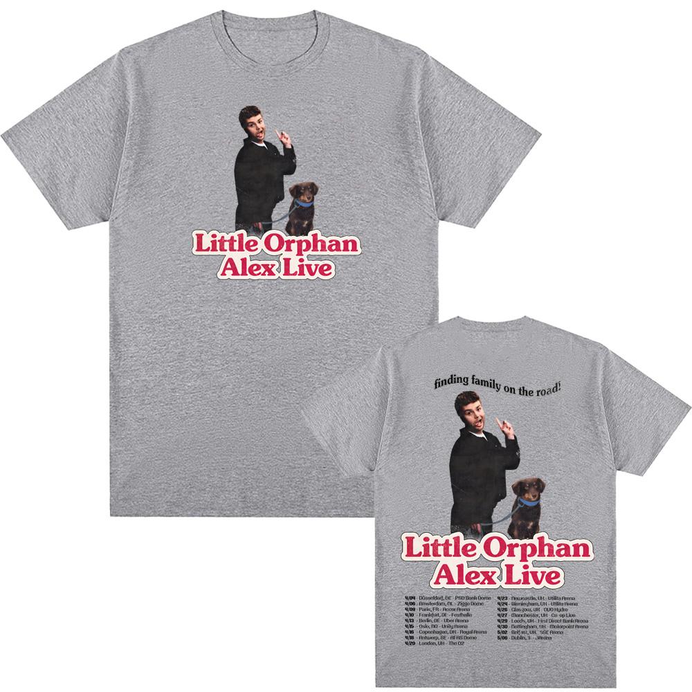 Футболка Alex Warren - 2026 European Arena Tour, летняя, в корейском стиле, высокого качества, винтажная, 100% хлопок, удобная.