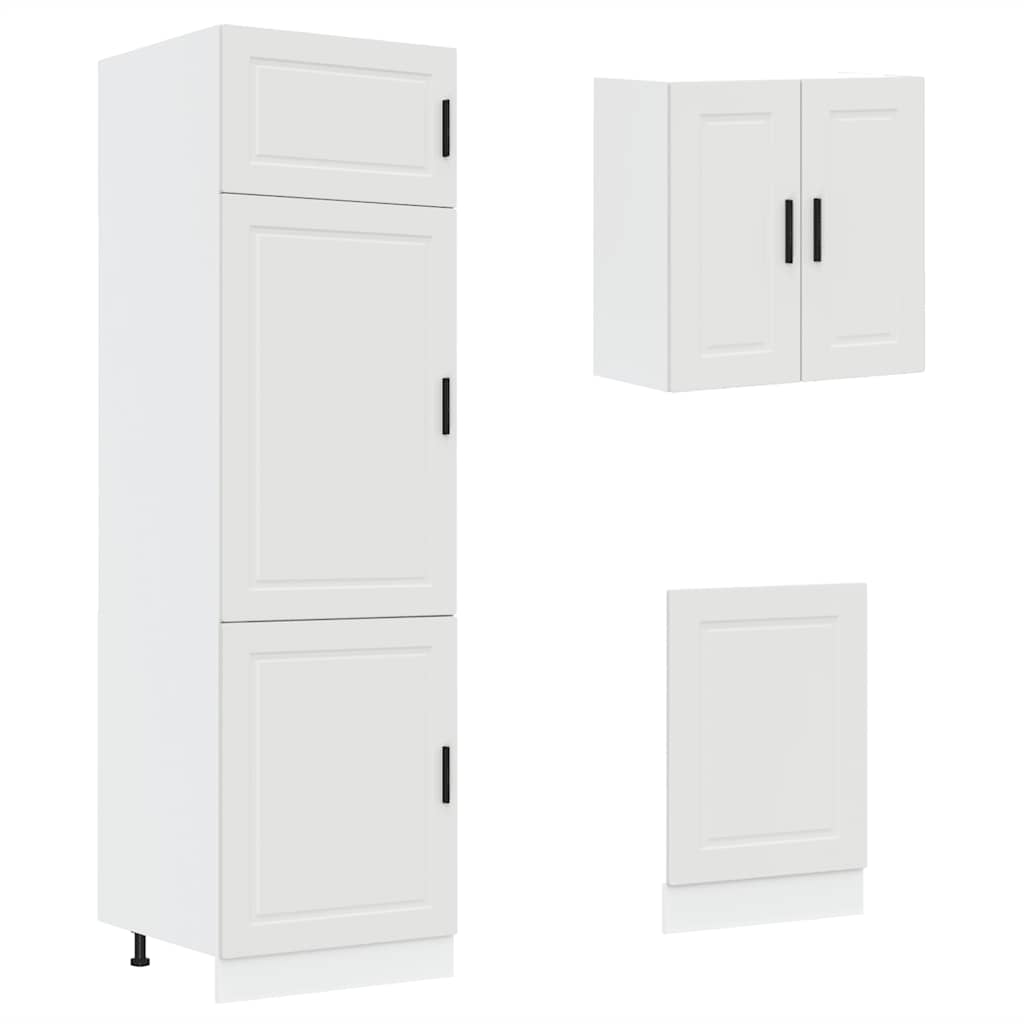 8 Piece Kitchen Cabinet Set Porto in White Particleboard