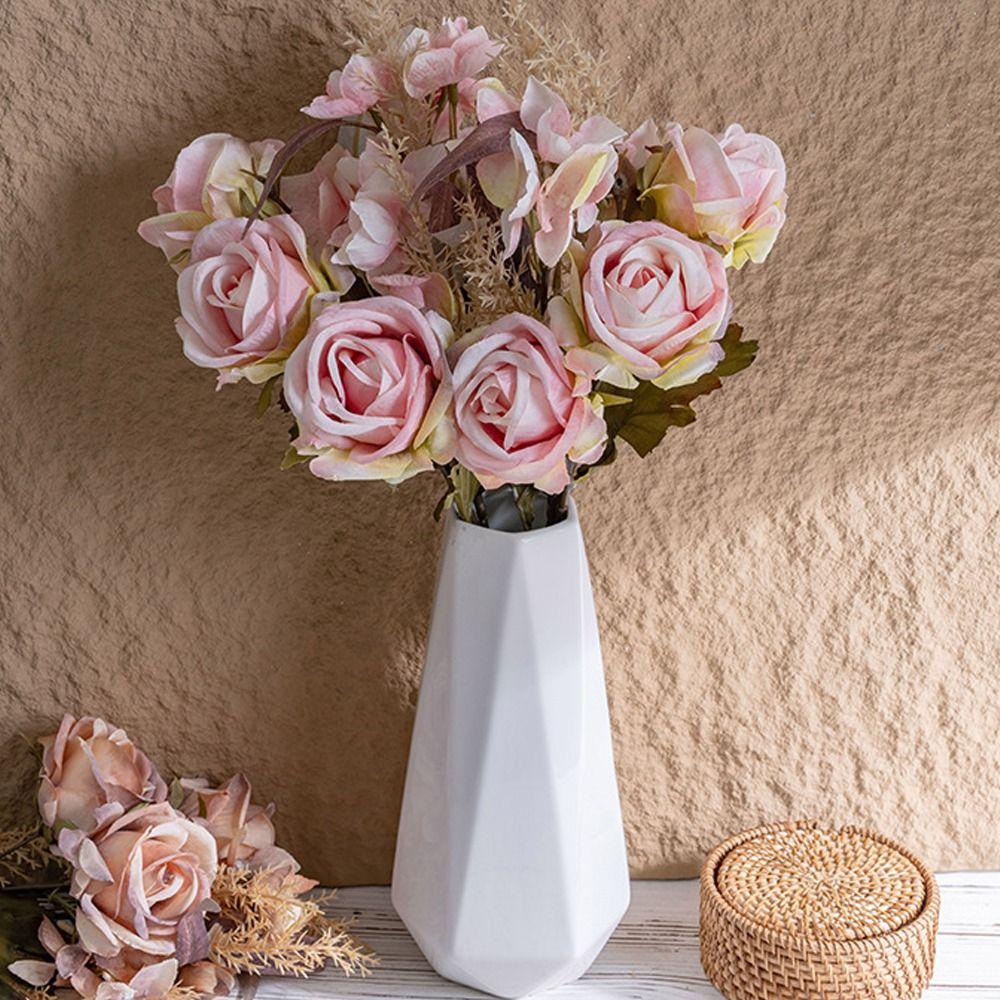 Роскошные шелковые розы Элегантные искусственные растения Букет искусственных роз Гостиная Рабочий стол