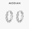 Solid 925 Sterling Silver Infinite Love Sparkling CZ Hoop Earrings Original Design For Women Wedding Fine Jewelry Gifts