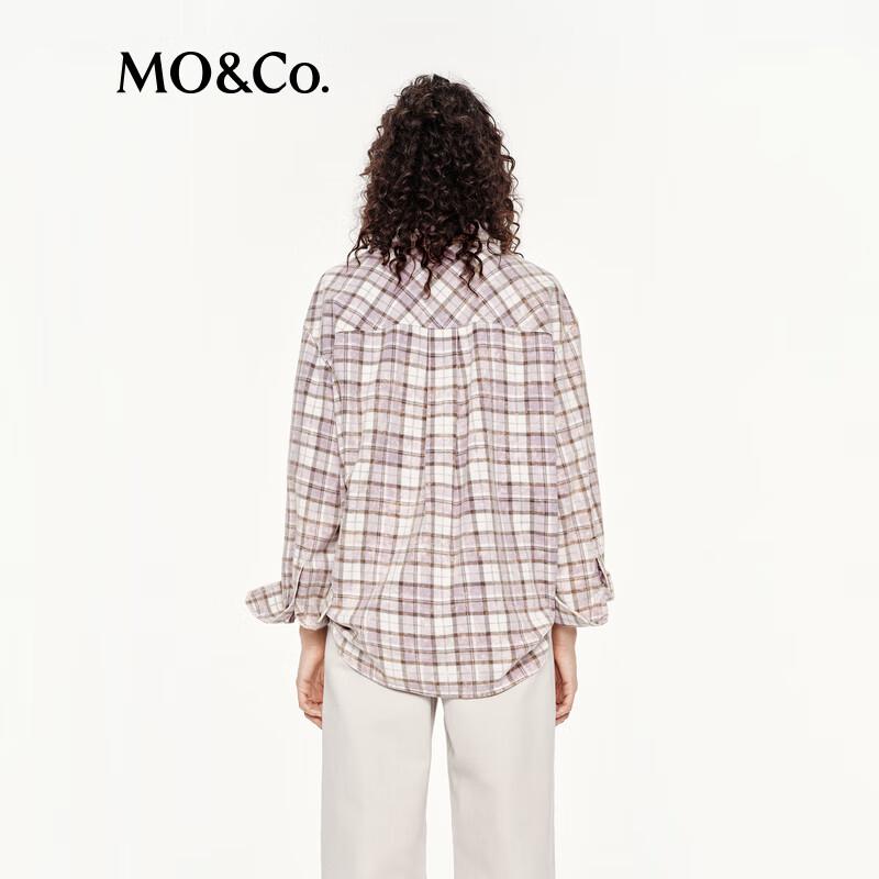 MO&Co. Vintage Washed Plaid Cotton Shirt