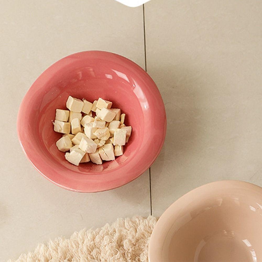 Multi-use Cat Bowl Ceramic Pet Drinking Feeder Pet Supplies Dog Food Feeding Basin  Neck Protection