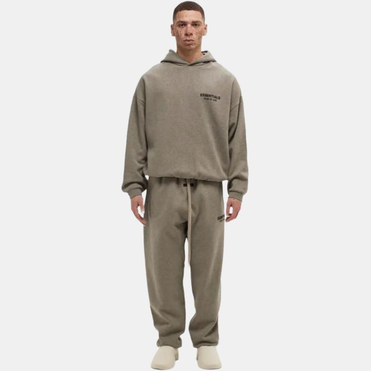 Fear of God Мужская флисовая толстовка с капюшоном Essentials II Heather Grey 192HO246259F