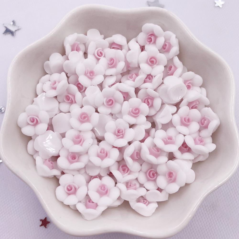 50 шт., смола, 10 мм, красочные 3D керамические цветы, плоская задняя часть, драгоценные камни для ногтей, камни, скрапбукинг, свадьба, сделай сам, аппликация, декор, принадлежности для рукоделия