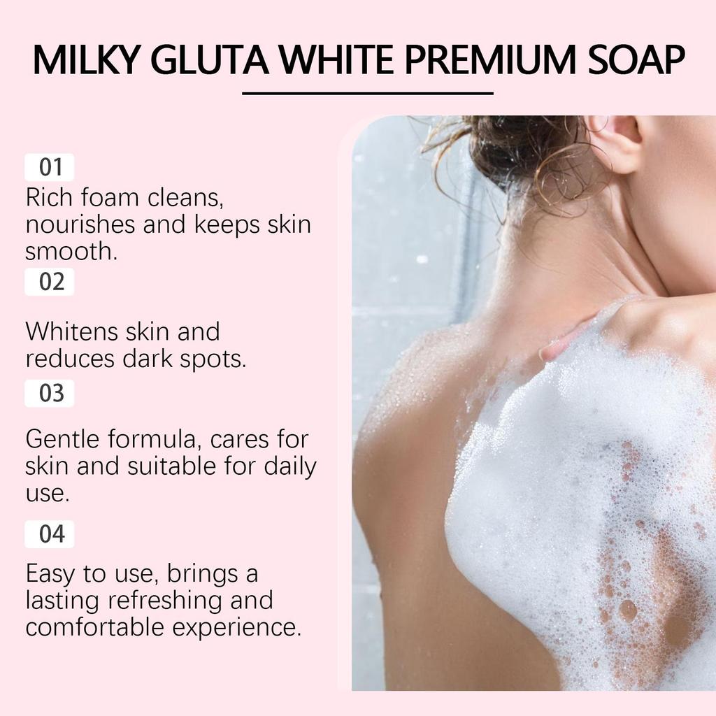 Молочное мыло AMZ 70 г - Мягкое очищение, отбеливание, разглаживание и смягчение - Увлажняющее мыло для ванны