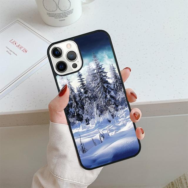 Winter Landscape Phone Case For iPhone 17 Air 13 12 14 15 16 Cover For Apple 14 15 16 Pro Max 6S Plus Coque