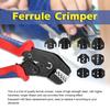 SN 48BS Ferrule Crimping Tool Kit Insulation Terminals Crimper Plier with 8 Replacement Jaws