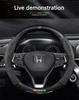 1 шт. Автомобильная накладка на руль из углеродного волокна для Honda Civic FIT CRV Accord Jazz HRV, нескользящая накладка на руль для интерьера автомобиля