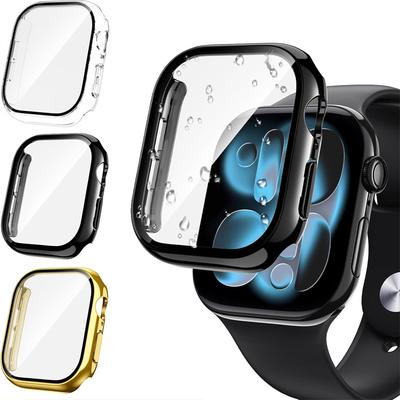 Закаленное Стекло+Чехол Для Apple watch series 11 10 9 6 SE3 7 8 5 Чехол 46мм 42мм 45мм 41мм 44мм 40мм Защитная Пленка для Экрана Аксессуары