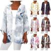 Women's Casual Fashion Printed Lightweight Medium Length Jacket Cardigan