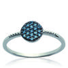 Silver Ring 'Goddess' Silver Blue (rhodium) - 7 Mm