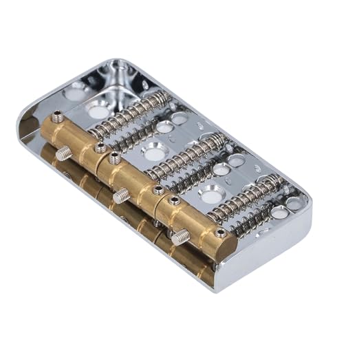 Electric Guitar Bridge, Short Electric Guitar Bridge for Telecaster, 3 Saddles (Silver)