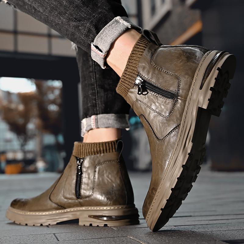 Мужские ботинки для мужчин Модельные кожаные туфли Челси Высокие формальные оксфорды