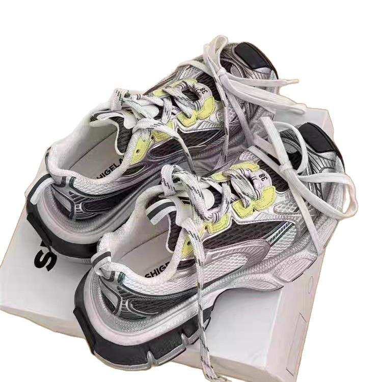 Европейская станция Кожаные папины кроссовки Повседневные спортивные 2025 Новая мода Сетчатые дышащие Платформа Повседневные спортивные кроссовки