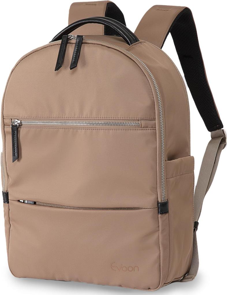 Backpack Clara Business Backpack Lightweight At 770g Backpack Can Hold 14 Inch PC 14L [Evoon] Multi-Business Women's Women's (Beige)