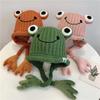 New Arrival Custom Knitted Baby Beanie Funny Frog Acrylic Beanies Hat for Kids Outside Travel