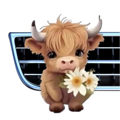 Клипсы-освежители воздуха Car Scents Освежитель воздуха Клипса на дефлектор 2D Милая форма горной коровы Устранитель запаха для автомобиля, транспортного средства, грузовика