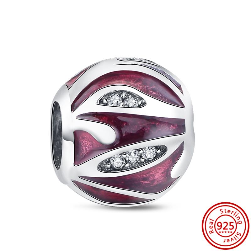 S925 серебро лист лотоса птица замок кулон пчела-бабочка дерево тонкие бусины подходят оригинальный браслет-подвеска DIY ювелирные изделия