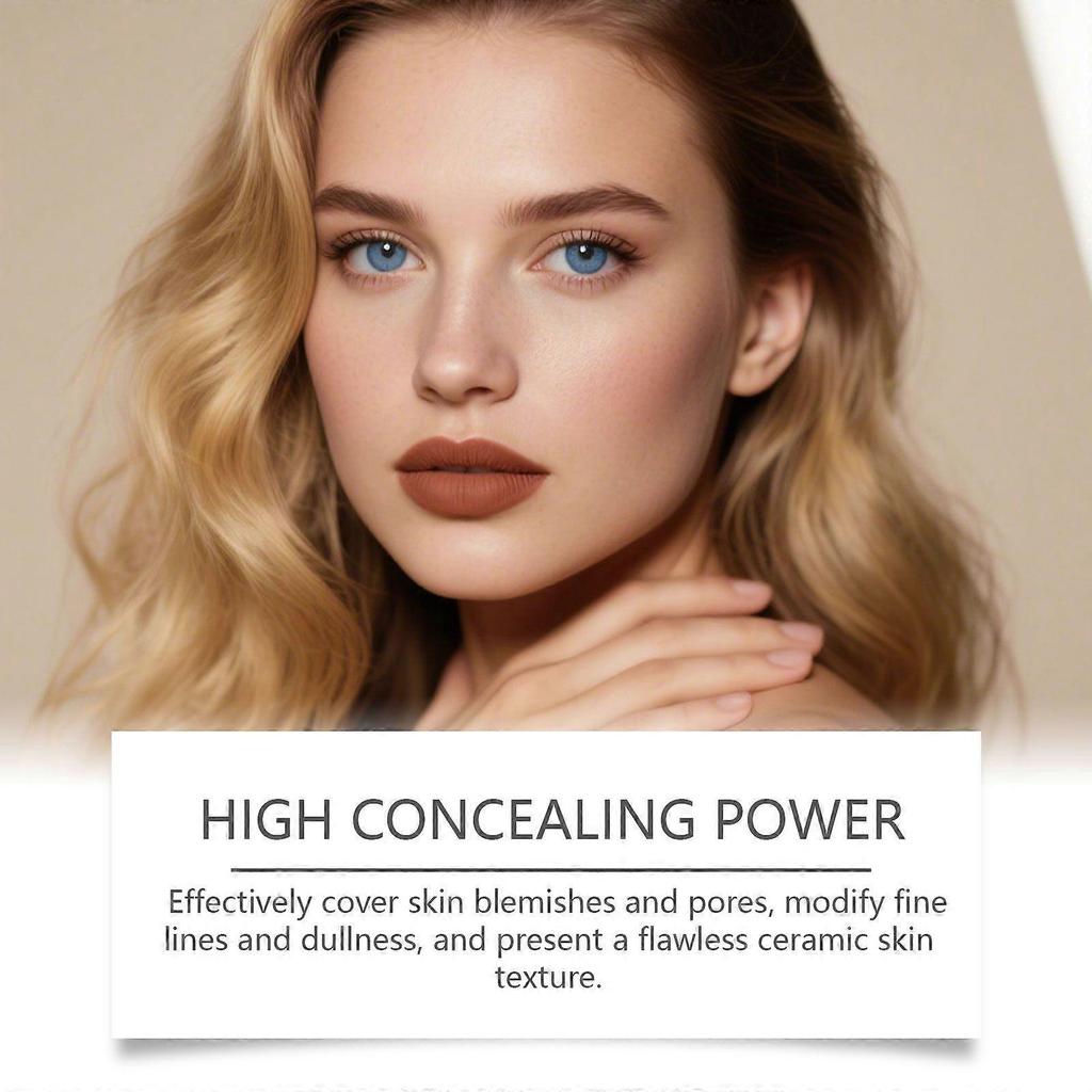 Zephoco Ivory White Two-In-One Color-Changing Foundation Stick Is Light, Moist, Natural, Adheres Well Without Powder Sticking, And Provides A Light, C