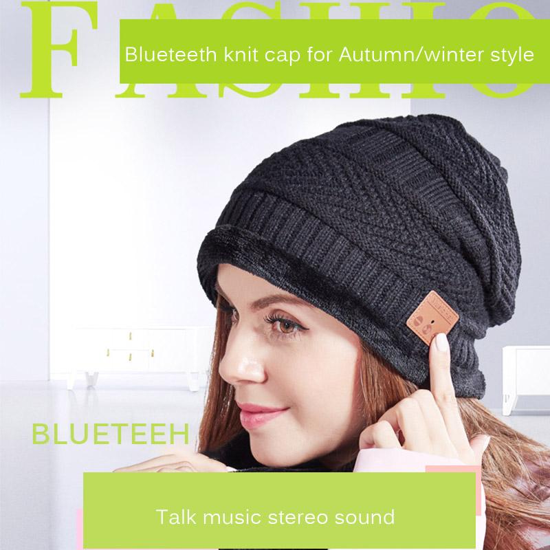 Bluetooth-шапка-бини с шарфом Bluetooth-аккумуляторная вязаная шапка с беспроводной головной убор Hands Free Зимний инструмент для бега для мужчин и женщин