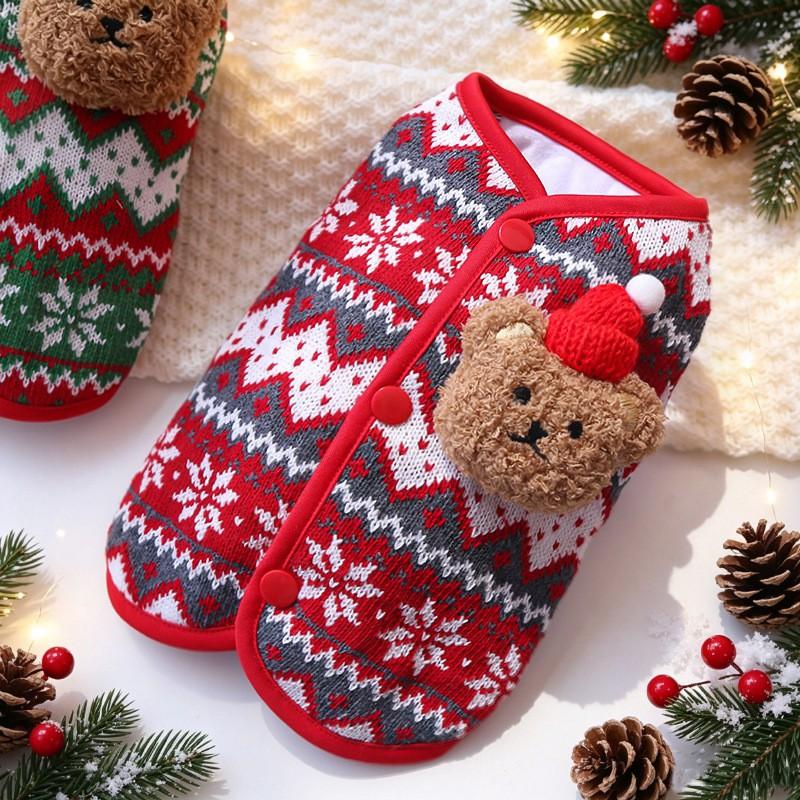 Knitted Cat Vest Christmas Pet Sweater Small To Large Cats Winter Warm Backless Jumper