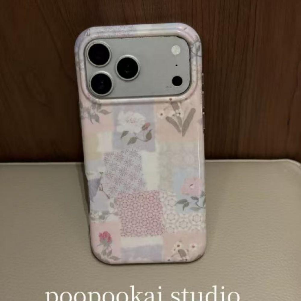 Уникальный чехол для iPhone 15 Pro Max с цветочным квадратным узором, противоударный, с защитой по всему краю, для телефона Apple 16 17 Pro Max