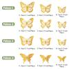 48pcs 3D Butterfly Wall Decor 4 Styles 3 Sizes, Gold Butterfly Decorations for Butterfly Birthday Party Cake Room Decorations