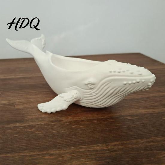 Фигурка кита для хранения Горбатый кит Чаша с углублением 3D-печать Текстурный рельеф Морской стиль Настольное украшение Украшения и мелкие предметы