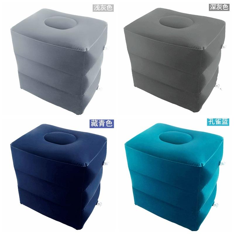 Надувная трехслойная дорожная подушка, подставка для ног, детская подушка для сна в самолете, сиденье, кровать, автомобиль, регулируемая по высоте, подушка для сна в полете, для отдыха