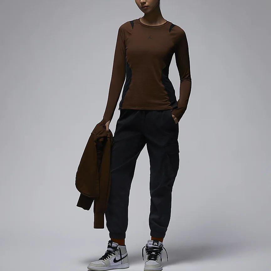 (WMNS) Женская лонгслив-базовый слой Air Jordan 'Коричневый' FD7383-259