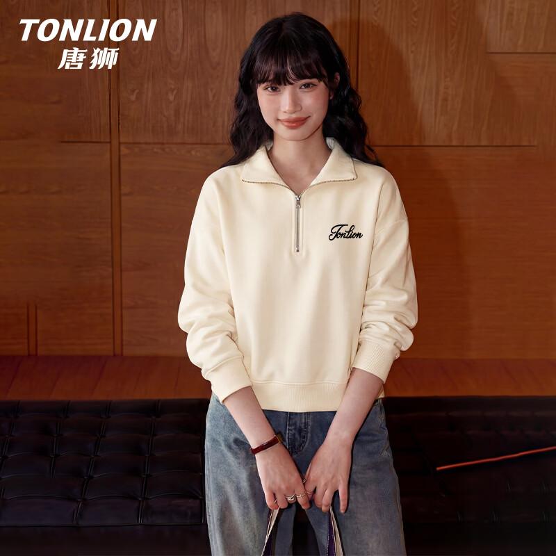Женская толстовка TonLion с воротником-поло и принтом букв