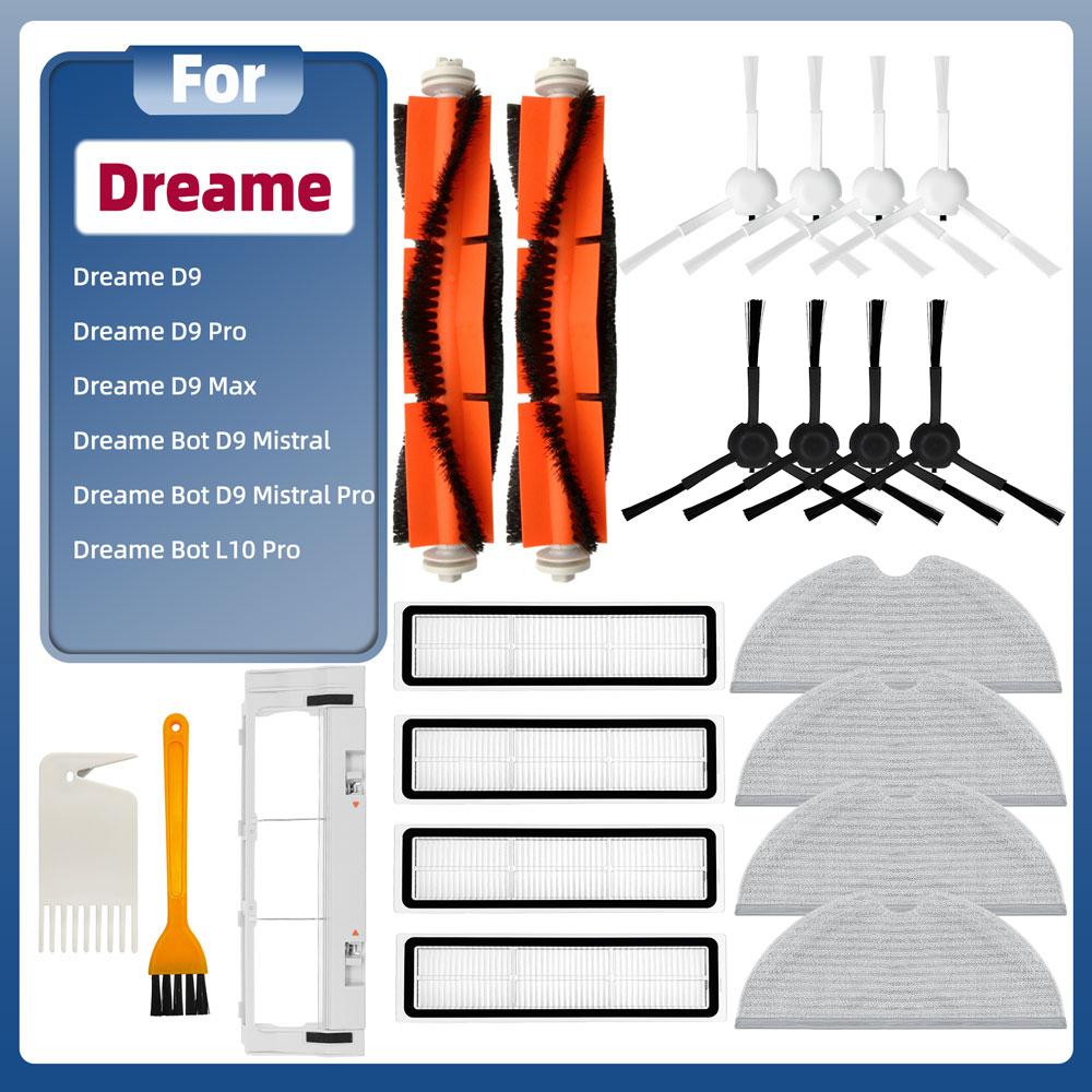 Для Dreame D9/ D9 Pro/ D9 Max/ L10 Pro/ Trouver LDS Vacuum-Mop Finder Robot Vacuum запасные части Основная боковая щетка Hepa Filter Mop