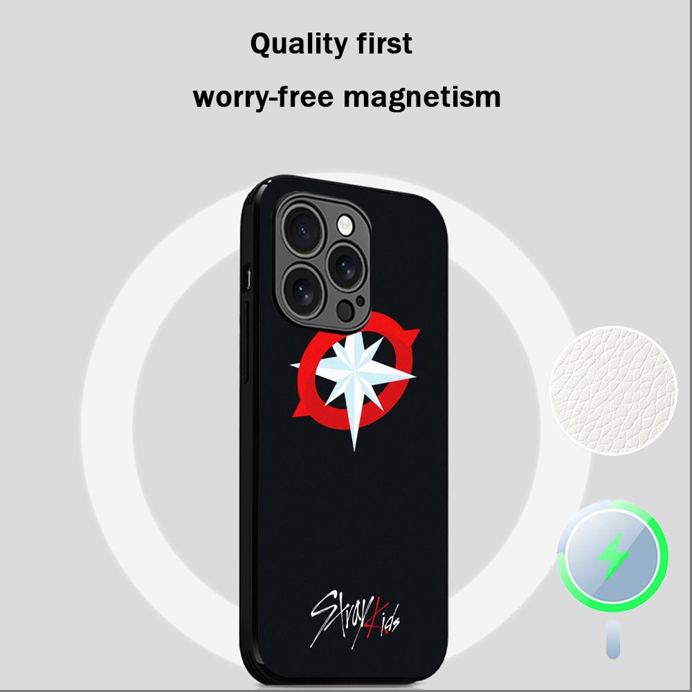 S-str-ay coo kidEs poster design Phone Case For iPhone 16 15 14 13 12 11 Plus Pro Max High-end Luxury Magsafe Sheepskin