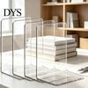 Decorative Book Organizer for Desk 1 Pc Clear Bookend Heavy Book, Acrylic Shelf Organizer, Vertical Workstations L Shaped Stopper Bedroom Library