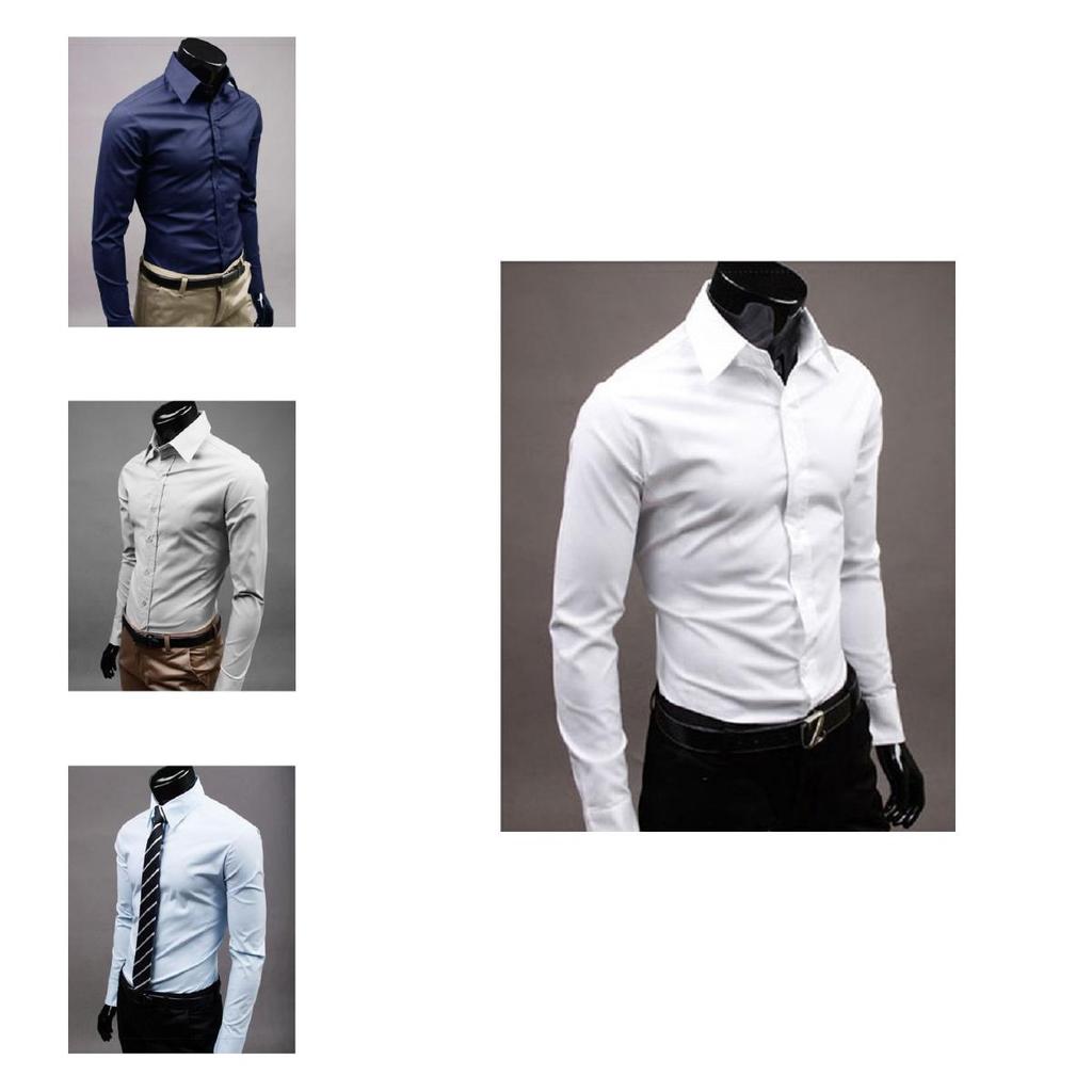 Classic Mens Dress Shirt With Wrinklefree Cotton Blend For Business And Casual Wear