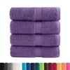 VidaXL Premium Face Cloths SOLUND 4 Pieces Purple 30 X 30 Cm 600 G/m² 137348