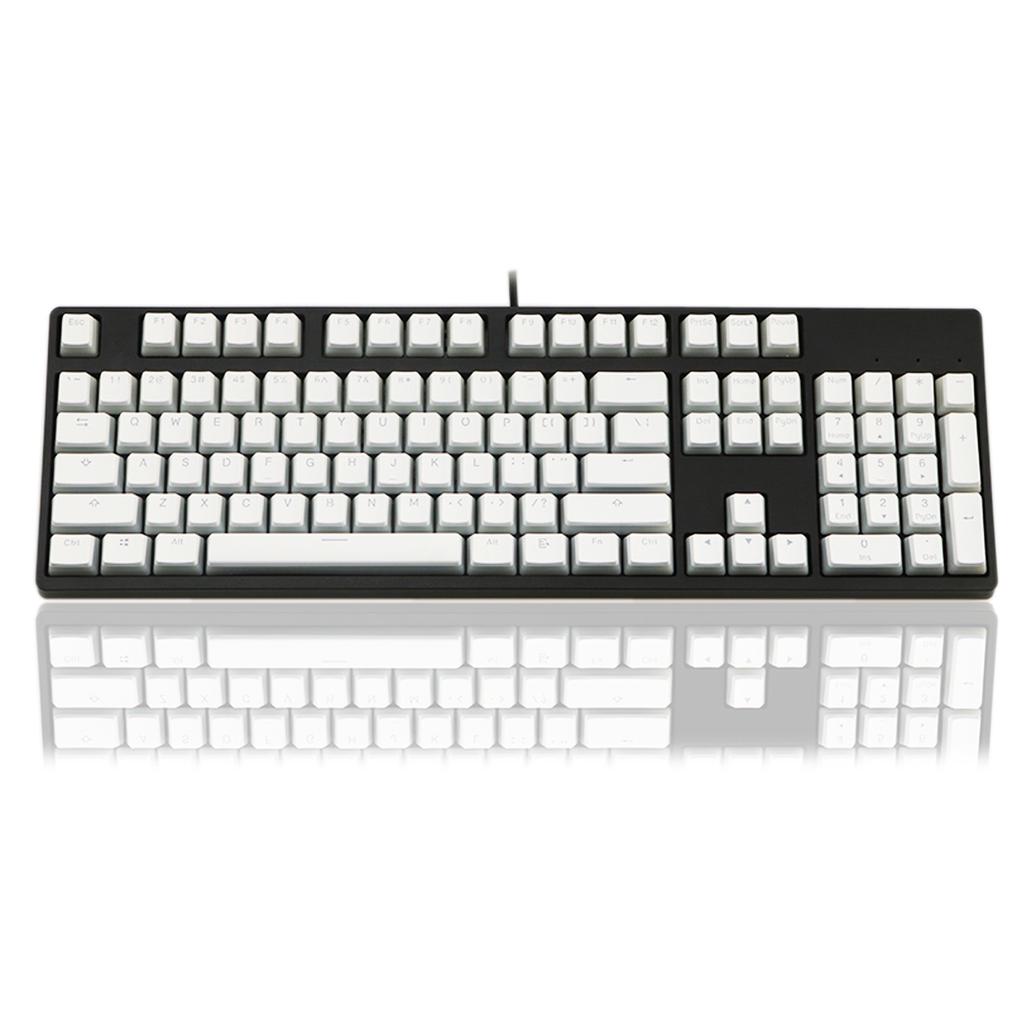 108 Двухкомпонентных PBT Клавишных Колпачков OEM Пудинговый Набор Для Механической Игровой Клавиатуры с Подсветкой (Молочно-белый +