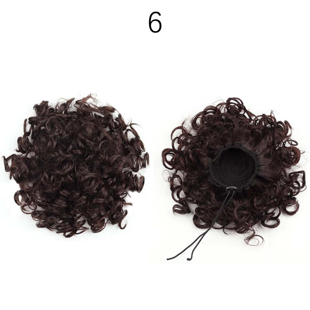 LISI HAIR Грязные пучки волос Кусок парика Эластичный шнурок Свободный большой вьющийся пучок 60 г Синтетический короткий светлый хвост Наращивание хвоста Для женщин Вечеринка Повседневные