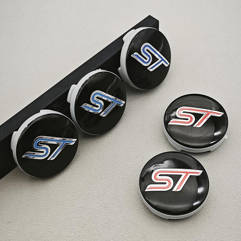 4Pcs 54mm Car Wheel Center Hub Cap Rim Cover For Ford ST Fiesta Focus Edition Puma X KUGA Mondeo Ecosport Car Auto Accessories