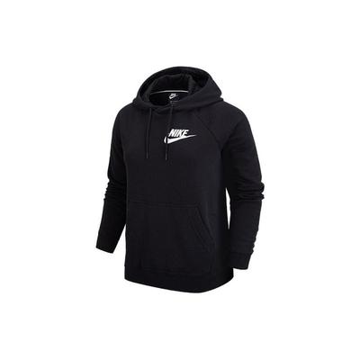 Nike Вязаная повседневная толстовка с капюшоном Женская толстовка с капюшоном Черный Белый CI1193-010