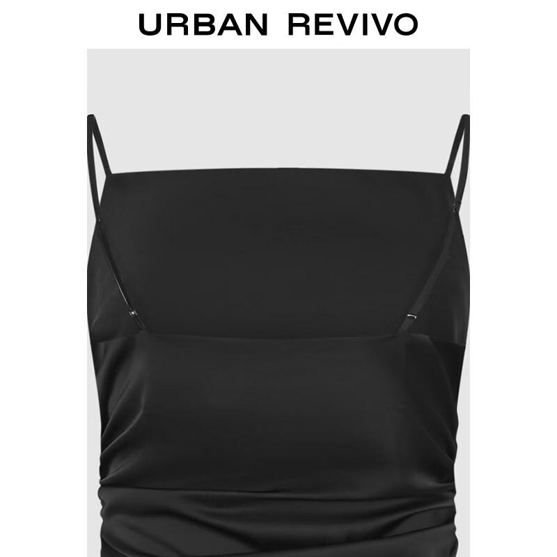 UR Women's Pleated Asymmetrical Strap Dress