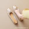 2024 новые французские туфли с плоским дном и бантом, маленькие ароматные туфли с одной педалью, удобные и универсальные туфли для беременных женщин