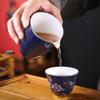 Керамическая чашка для чая с золотым контуром, китайская чашка мастера кунг-фу, креативный подарочный набор из 6 уникальных стильных аксессуаров для чаепития