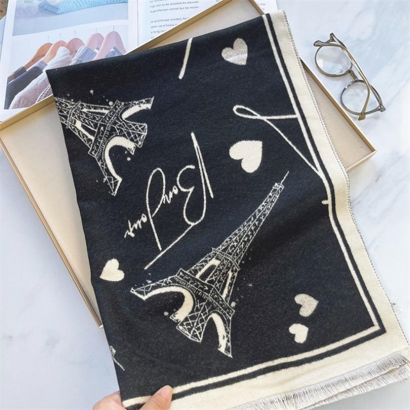 The New Model Is a Winter Construction Wind Tower Scarf, Cashmere Warm Scarf, Student Male and Female Couples Scarf.