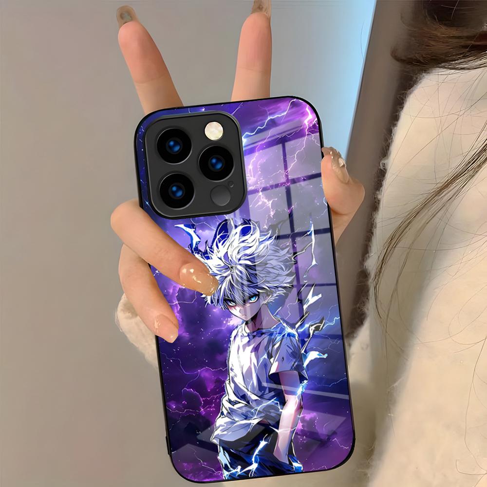 Чехол для телефона Hunter X Hunter Киллуа Для IPhone 17 Pro Max 16 15 14 Pro Max 13 11 Plus Стеклянная крышка